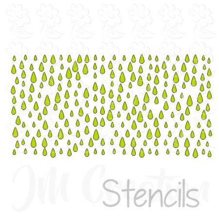 Stencil DIN lang - Regentropfen horizontal